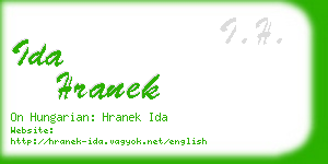 ida hranek business card